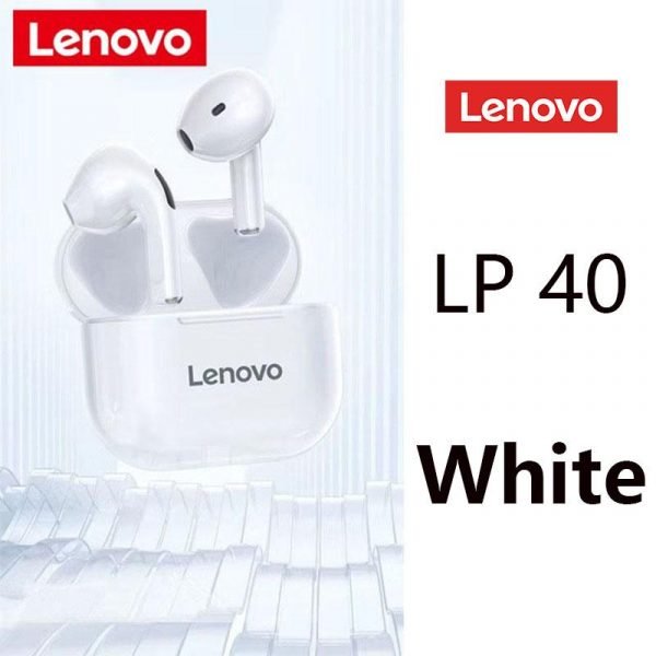 Lenovo LP40 Auriculares Intrauditivos Inalámbricos Bluetooth blancos - Imagen 6